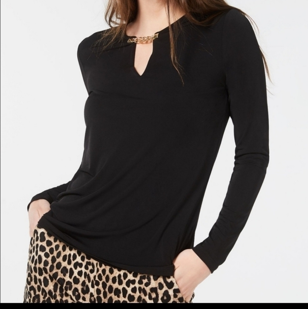 MICHAEL KORS CHAIN DETAIL TOP